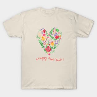 FLOWERS HART - NEW YEAR T-Shirt